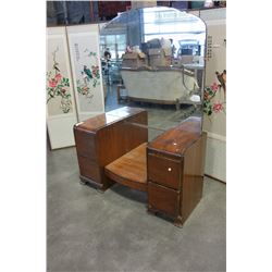 VINTAGE WATERFALL VANITY WITH MIRROR