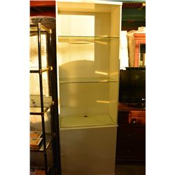 WHITE 7' ILLUMINATED BOOKSHELF