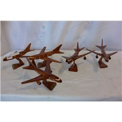 LOT OF FIVE WOOD COMMERCIAL JETS