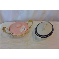 MIRAMAR BAKING DISH WITH STAND AND HANLEY LIDDED CASSEROLE