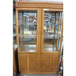 OAK DISPLAY CABINET