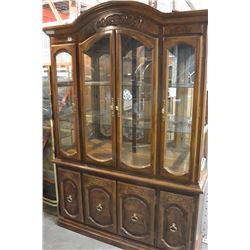 2 PIECE ILLUMINATED DISPLAY CABINET