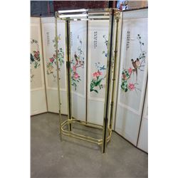 BRASS SHELF WITH SMOKE GLASS