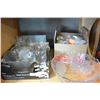 Image 1 : BOX OF NEW CANDLES AND BOX OF CRYSTAL AND GLASSWARE