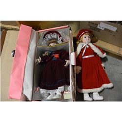 TWO CHRISTMAS COLLECTOR DOLLS