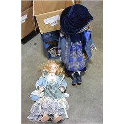 TWO COLLECTIBLE PORCELAIN DOLLS