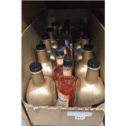 BOX OF CHOCOLATE AND FLAVORED SYRUPS