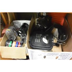 TWO BOXES OF MILKSHAKE MACHINE AND DEEP FRYER AND APPLIANCES