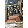 Image 1 : BOX OF CD'S CANDLES AND DECORATIVE PIECES