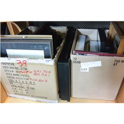 TWO BOXES OF NEW AND USED PICTURE FRAMES