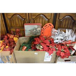 LOT OF CHRISTMAS DECOR AND GARLAND