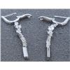 Image 1 : 14K WHITE GOLD DIAMOND EARRING:4.47 GRAMS/DIAMOND:1.37CT