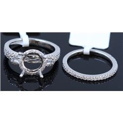 Silver & Cubic Zirconia Ring:3.32gms/Cubic Zirconia:0.60ct/Silver & Cubic Zirconia Band:1.26gmsCubic