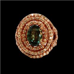 3.73CT NATURAL ALEXANDRITE 14K ROSE GOLD  RING
