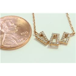 14K ROSE GOLD PENDANT 2.3g/Diamond 0.2ct