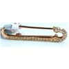 Image 1 : 14K ROSE GOLD BROOCH 3.30GRAM  DIAMOND 0.45CT