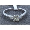 Image 3 : 14K WHITE GOLD DIAMOND RING:2.60 GRAMS1235/DIAMOND:0.49CT/#R8014