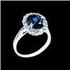 Image 2 : 3.08CT NATURAL BURMA BLUE SPINEL 14K White GOLD RING