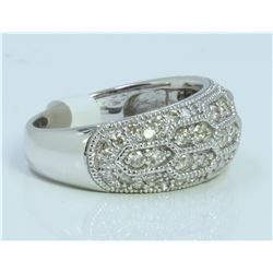 14K WHITE GOLD RING 6.75 GRAM DIAMOND 0.81CT