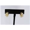 Image 3 : 18K Yellow Gold And Diamond Earring Princess Shape Diamond(invisible Setting)- 1.36ct baguette Shape