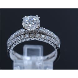 Silver & Cubic Zirconia Ring:2.05gms/Cubic Zirconia:0.30ct/Silver & Cubic Zirconia Band:1.34gmsCubic
