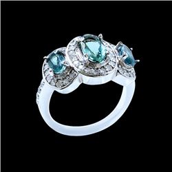 1.88CT NATURAL Alexandrite 14K W/G RING