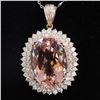 Image 2 : 39.90CT NATURAL MORGANITE 14K ROSE GOLD PENDANT