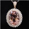 Image 3 : 39.90CT NATURAL MORGANITE 14K ROSE GOLD PENDANT