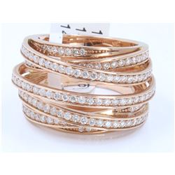 14K ROSE GOLD DIAMOND RING:14.83 GRAMS/DIAMOND:1.35CT/#R8011