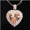 Image 2 : 15.06CT NATURAL MORGANITE 14K ROSE GOLD PENDANT