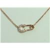 Image 2 : 14K ROSE GOLD PENDANT WITH CHAIN 2.4g/Diamond 0.11ct