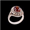 Image 2 : 3.44CT NATURAL MALAYA GARNET 18K ROSE GOLD RING