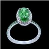 Image 2 : 3.38CT NATURAL TSAVORITE 14K W/G RING