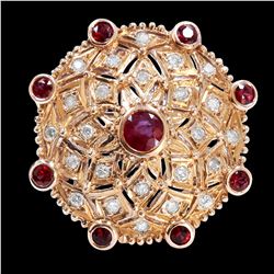 1.19CT NATURAL RUBY 14K ROSE GOLD RING