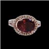Image 2 : 4.25CT NATURAL PINK TOURMALINE 14K ROSE GOLD RING