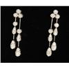 Image 1 : 14K WHITE GOLD DIAMOND EARRING:5.13 GRAMS/DIAMOND:0.88CT
