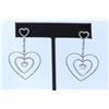 Image 2 : 18K White Gold And Diamond Dangling Earring Round Shape Diamond-1.65ct Weight-9.24grams