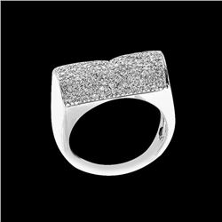 0.85CT NATURAL DIAMOND 14K WHITE GOLD RING