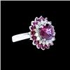 Image 2 : 4.42CT NATURAL RASPBERRY GARNET 14KW/G RING