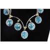 Image 2 : 39.66CT NATURAL BLUE ZICRON 14K WHITE GOLD NECKLACE