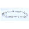 Image 3 : 14K WHITE GOLD DIAMOND BRACELET:7.80 GRAMS/DIAMOND:1.98CT