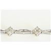 Image 4 : 14K WHITE GOLD DIAMOND BRACELET:7.80 GRAMS/DIAMOND:1.98CT