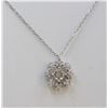 Image 1 : 14K WHITE GOLD MOUNTING PENDANT CHAIN :2.6g/Diamond:0.23ct