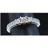Image 3 : 14K WHITE GOLD DIAMOND RING:3.50 GRAMS/DIAMOND:0.56CT