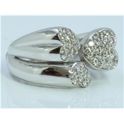 14K WHITE GOLD RING 10.00 GRAM  DIAMOND 0.22CT