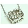 Image 1 : 14K WHITE GOLD PENDANT WITH CHAIN :2.5g/Diamond:0.27ct