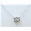 Image 2 : 14K WHITE GOLD PENDANT WITH CHAIN :2.5g/Diamond:0.27ct