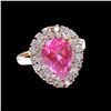 Image 1 : 4.14CT NATURAL PINK BURMA SPINEL 18K R/G RING