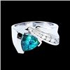 Image 1 : 2.12CT NATURAL ALEXANDRITE 14K WHITE GOLD RING