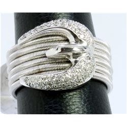 14K WHITE GOLD RING 11.20GRAM  DIAMOND 0.38CT